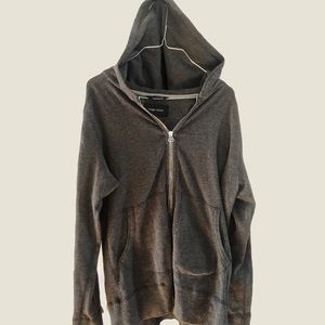 Wings and Horns Grey Full-Zip Hoodie